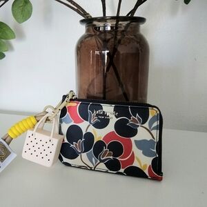 Kate Spade Floral Wallet - Black, Red, Cream